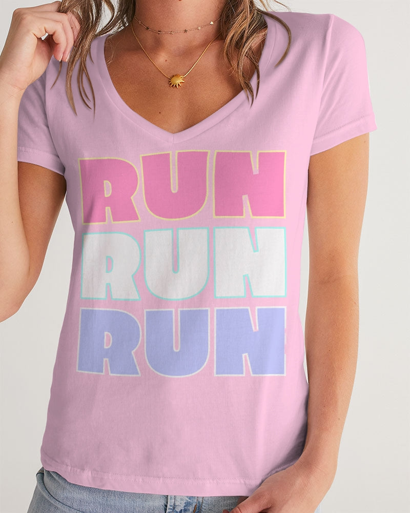 Run Run Run V-neck Tee