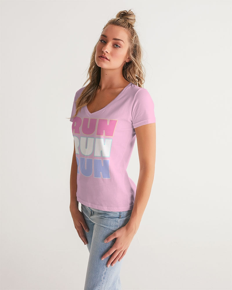 Run Run Run V-neck Tee